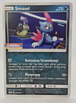 LIMITED Pokemon TCG Indonesia Sneasel Promo 090/SM-P Indomaret Stamp - Image 1