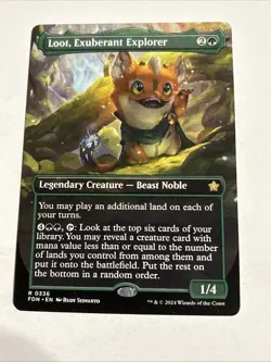 Loot, Exuberant Explorer - Borderless - NM - Foundations FDN - MTG - Image 1