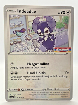 LIMITED Pokemon TCG Indonesia Indeedee Promo 075/S-P Indomaret Stamp - Image 1