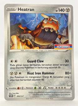Special Pokemon TCG Indonesia Heatran Promo 293/S-P Indomaret Stamp - Image 1