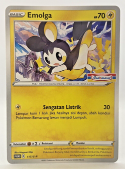 LIMITED Pokemon TCG Indonesia Emolga Promo 117/S-P Indomaret Stamp - Image 1