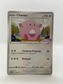 LIMITED Pokemon TCG Indonesia Chansey Promo 223/S-P Indomaret Stamp - Image 1