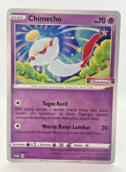 LIMITED Pokemon TCG Indonesia Chimecho PROMO 072/S-P Indomaret Stamp - Image 1