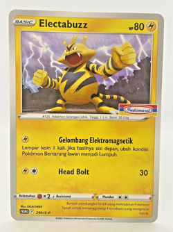 Special Pokemon TCG Indonesia Electabuzz Promo 290/S-P Indomaret Stamp - Image 1