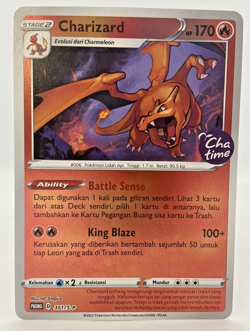 Special Pokemon TCG Indonesia Stamp Chatime Charizard 351/S-P - NM - Image 1