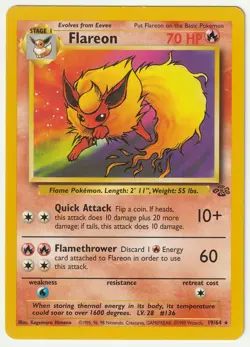 Flareon 19/64 Pokemon Jungle Unlimited Non-Holo Rare | NM-MINT - Image 1