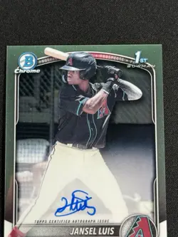 Jansel Luis 2025 Bowman 1st Chrome Auto #CPA-JLU AZ DIAMONDBACKS PROSPECT D.R. - Image 2