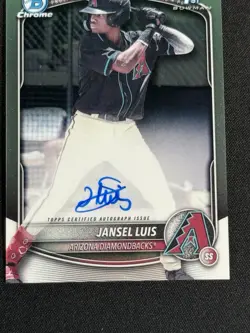 Jansel Luis 2025 Bowman 1st Chrome Auto #CPA-JLU AZ DIAMONDBACKS PROSPECT D.R. - Image 3