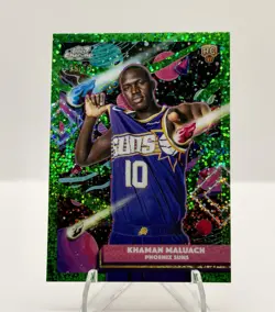 KHAMAN MALUACH 2025-26 Topps Cosmic Chrome Rookie Green Refractor /75 Suns RC - Image 1