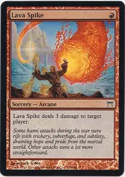 LAVA SPIKE X1 MAGIC Mtg CHAMPIONS of KAMIGAWA MINT/NEAR MINT 2004 - Image 1