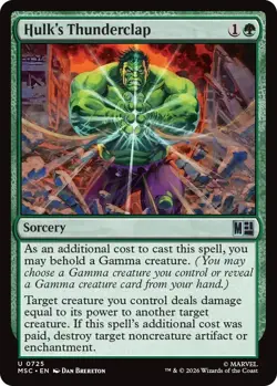 Hulk's Thunderclap #725 *Foil* (NM) Commander: Marvel Super Heroes (MSC) MTG - Image 1