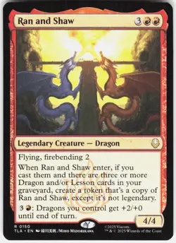 Ran and Shaw 150 Rare Avatar: The Last Airbender Magic: The Gathering Near Mint - Image 1