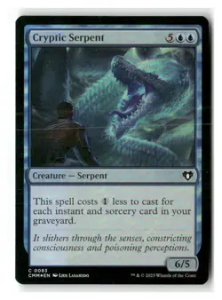 Cryptic Serpent 83 Common Commander Masters Magic: The Gathering Foil Near Mint - Image 1