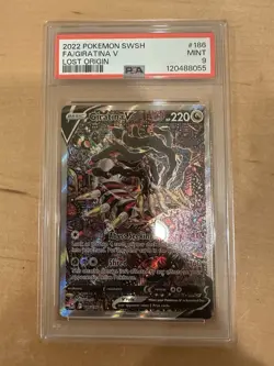 2022 POKEMON SWORD & SHIELD LOST ORIGIN #186 FULL ART/GIRATINA V PSA 9 - Image 1