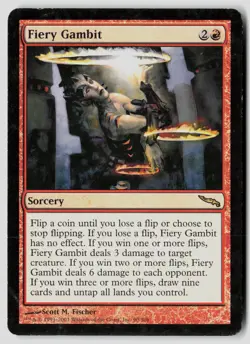 Fiery Gambit 90 Rare The List Reprints Magic: The Gathering Damaged - Image 1