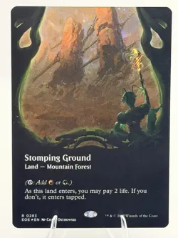 Stomping Ground BORDERLESS FOIL Shock Land 0283 Edge of Eternities EOE NM 2025 - Image 1
