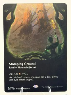 Stomping Ground BORDERLESS FOIL Shock Land 0283 Edge of Eternities EOE NM 2025 - Image 2