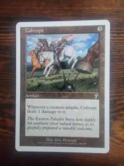 MTG Caltrops 7th Edition Uncommon Artifact Card NM - Image 1
