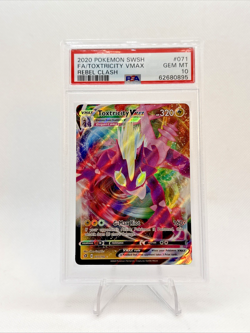 2020 Pokemon Sword & Shield Rebel Clash Full Art Toxtricity Vmax #071/192 PSA 10 - Image 2