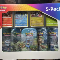 Pokemon TCG Sinnoh Stars 5-Pack Set 5 Mini Tins 4 Promo Cards 820650851582 - Image 1