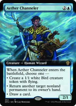 Aether Channeler (Extended Art) #392 *Foil* (MP) DMU MTG - Image 1