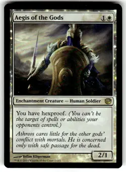 Aegis of the Gods 1 Rare Journey Into Nyx Magic: The Gathering Foil Near Mint - Image 1