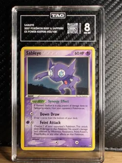 Pokemon- Sableye #22/108 Ruby & Sapphire EX Power Keepers- Regular- TAG GRADED 8 - Image 1