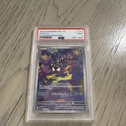 Pokemon SV05 Temporal Forces Gastly 177/162 Illustration Rare Holo PSA 9 - Image 1