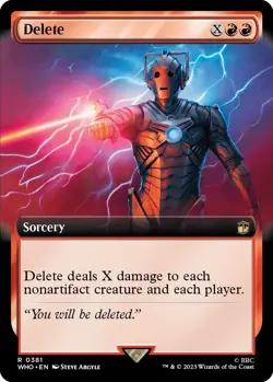Delete (Extended Art) #381 (NM) Universes Beyond: Doctor Who (WHO) MTG - Image 1