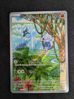 Meditite 153/142 Illustration Rare - Pokemon Stellar Crown SCR - Near Mint/Mint - Image 3