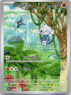 Meditite 153/142 Illustration Rare Stellar Crown Pokemon Near Mint - Image 1