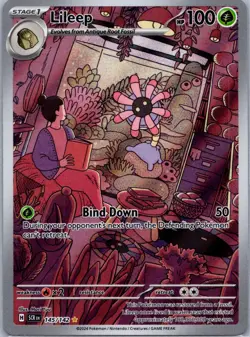 Lileep 145/142 Stellar Crown Illustration Rare Near Mint Pokemon TCG - Image 1