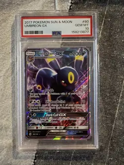 Umbreon GX 80/149 Sun & Moon Base Set Rare PSA 10 Gem Mint Pokemon Card - Image 1