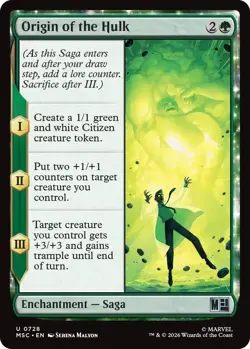 MTG - [MSC - 728] Origin of the Hulk Foil - Commander: Marvel Super Heroes - Image 1