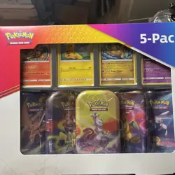 Pokemon Canada Costco 5 Pack Mini Tins Kanto Powers ***Sealed*** - Image 1