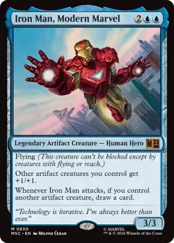 (Preorder) MTG - [MSC - 830] Iron Man, Modern Marvel Foil - Commander: Marvel... - Image 1
