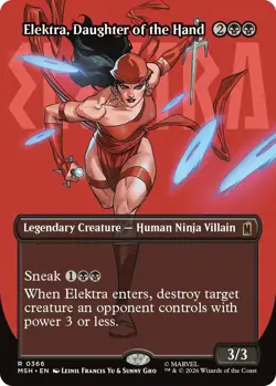 MTG [MSH-366 NM] Elektra, Daughter of the Hand (Borderless) (0366) - Image 1