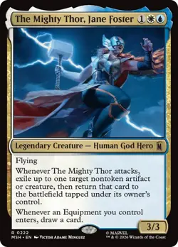 MTG - [MSH - 222] The Mighty Thor, Jane Foster Foil - Marvel Super Heroes - Image 1