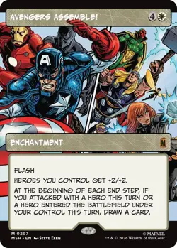 (Preorder) MTG - [MSH - 297] Avengers Assemble! (Borderless) (0297) - Marvel ... - Image 1