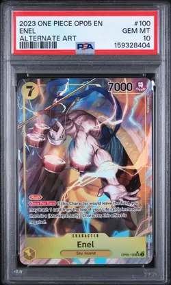 2023 One Piece Op05-Awakening Of The New Era Enel #100 Alternate Art PSA 10 - Image 1