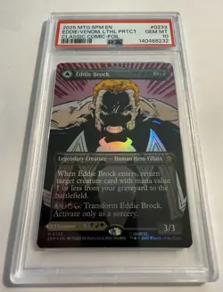 Eddie Brock Venom PSA 10 (0233) Borderless Foil Marvel's Spider-Man MTG - Image 1