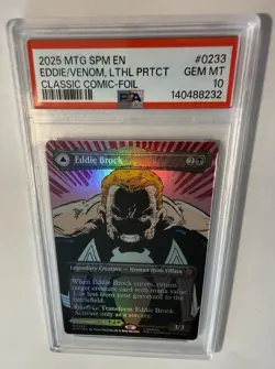 Eddie Brock Venom PSA 10 (0233) Borderless Foil Marvel's Spider-Man MTG - Image 3