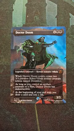 Doctor Doom Borderless Marvel Super Heroes Magic the Gathering MtG - Image 1