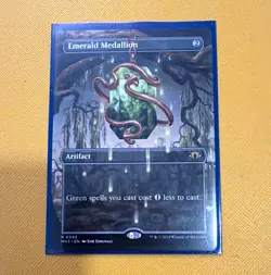 Wizards of the Coast MTG Emerald Medallion 0345 Foil Borderless Rare EN MH3 - Image 1