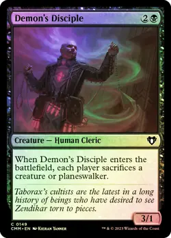 MTG FOIL Demon's Disciple - Commander Masters #149 - Image 1