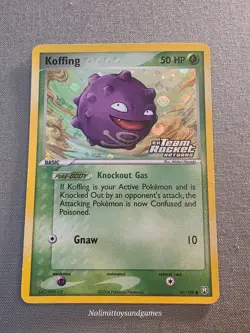 Pokemon Koffing #61 Reverse Holo Ex Team Rocket Returns Stamped Free Shipping - Image 1