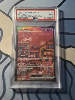 2023 POKEMON SVP EN-SV BLACK STAR PROMO 151 ULTRA-PREM COLL #053 MEW EX PSA 9 - Image 1