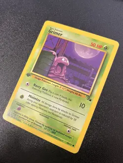 Pokemon 1st Edition Fossil Grimer 48/62 LP Vintage WOTC 1999 Pokemon Card - Image 2