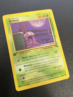 Pokemon 1st Edition Fossil Grimer 48/62 LP Vintage WOTC 1999 Pokemon Card - Image 3