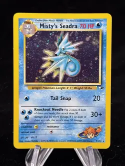 Misty's Seadra #9 Holo Prerelease 2000 Gym Heroes Pokemon LP 💦 - Image 1